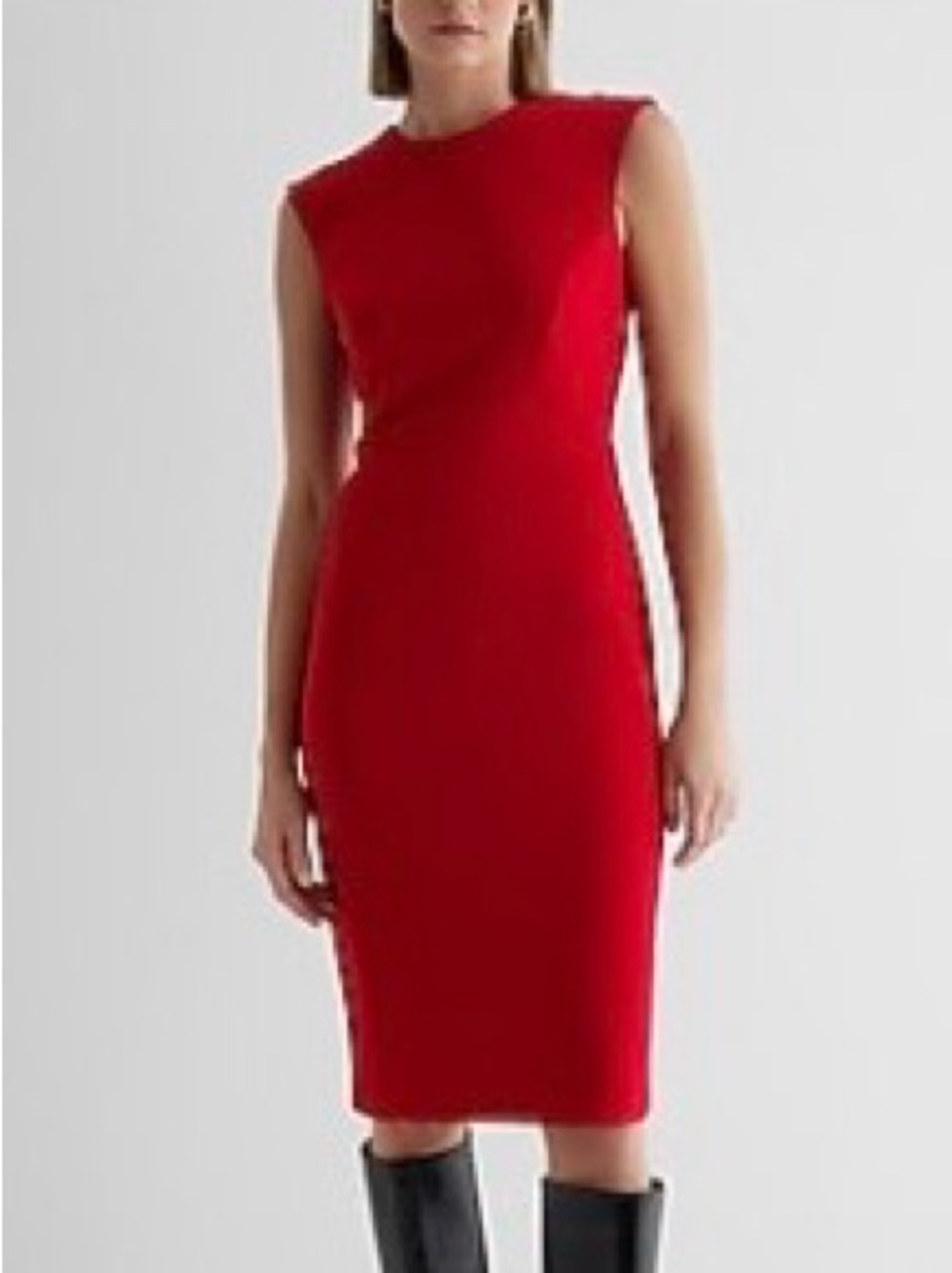 Express Vibrant Red Midi Dress